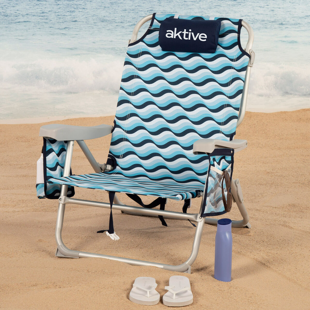 Beach Chair Aktive 50 x 80 x 58 cm (2 Units)