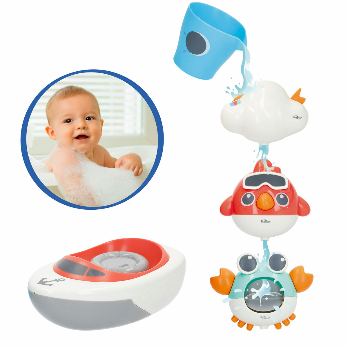 Bath Toy Colorbaby 16 x 6,5 x 9 cm 6 Units