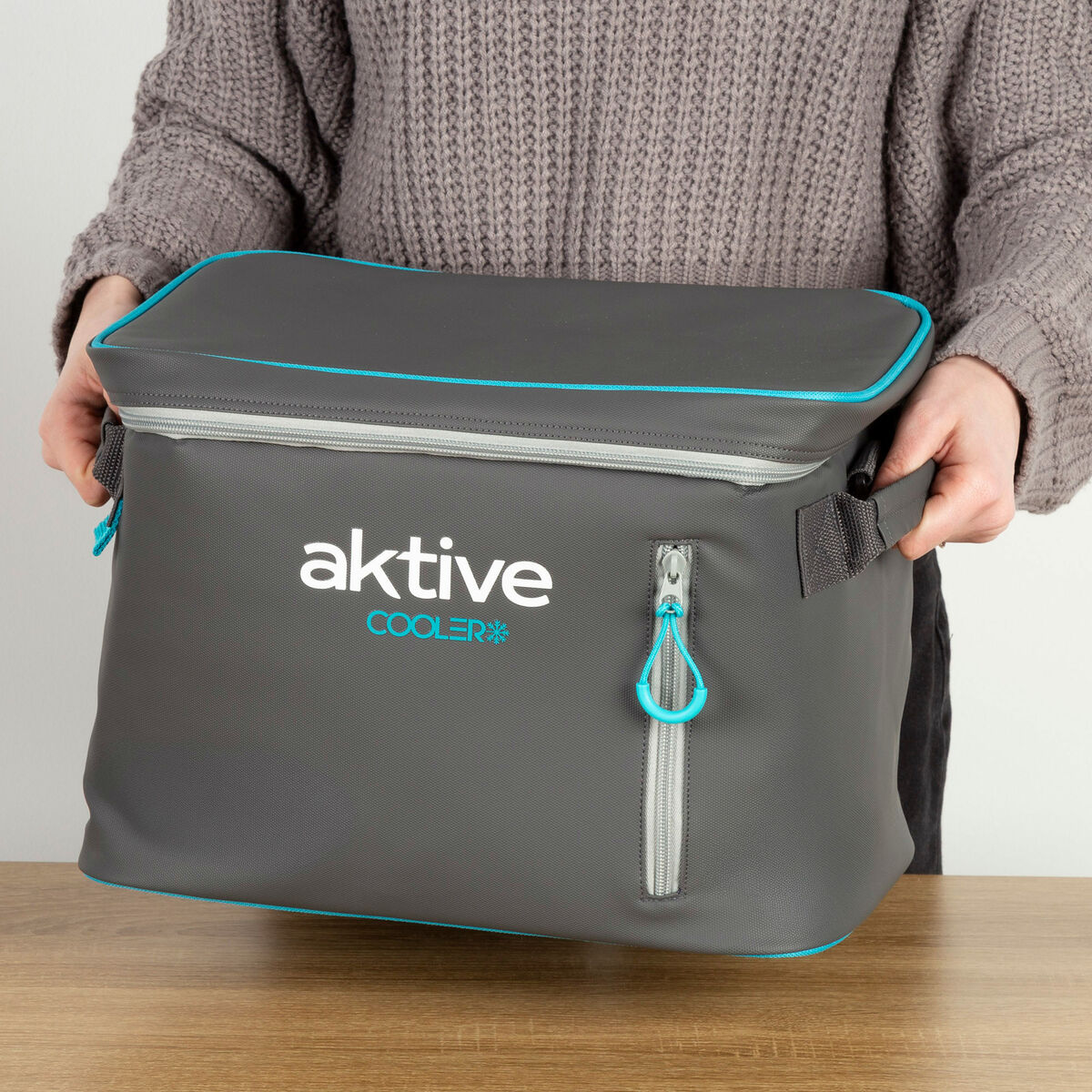 Portable Fridge Aktive 18 L 34 x 26 x 21 cm Black (6 Units)