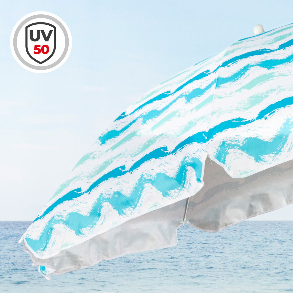 Beach parasol Aktive Silver 200 x 200 x 200 cm (4 Units)