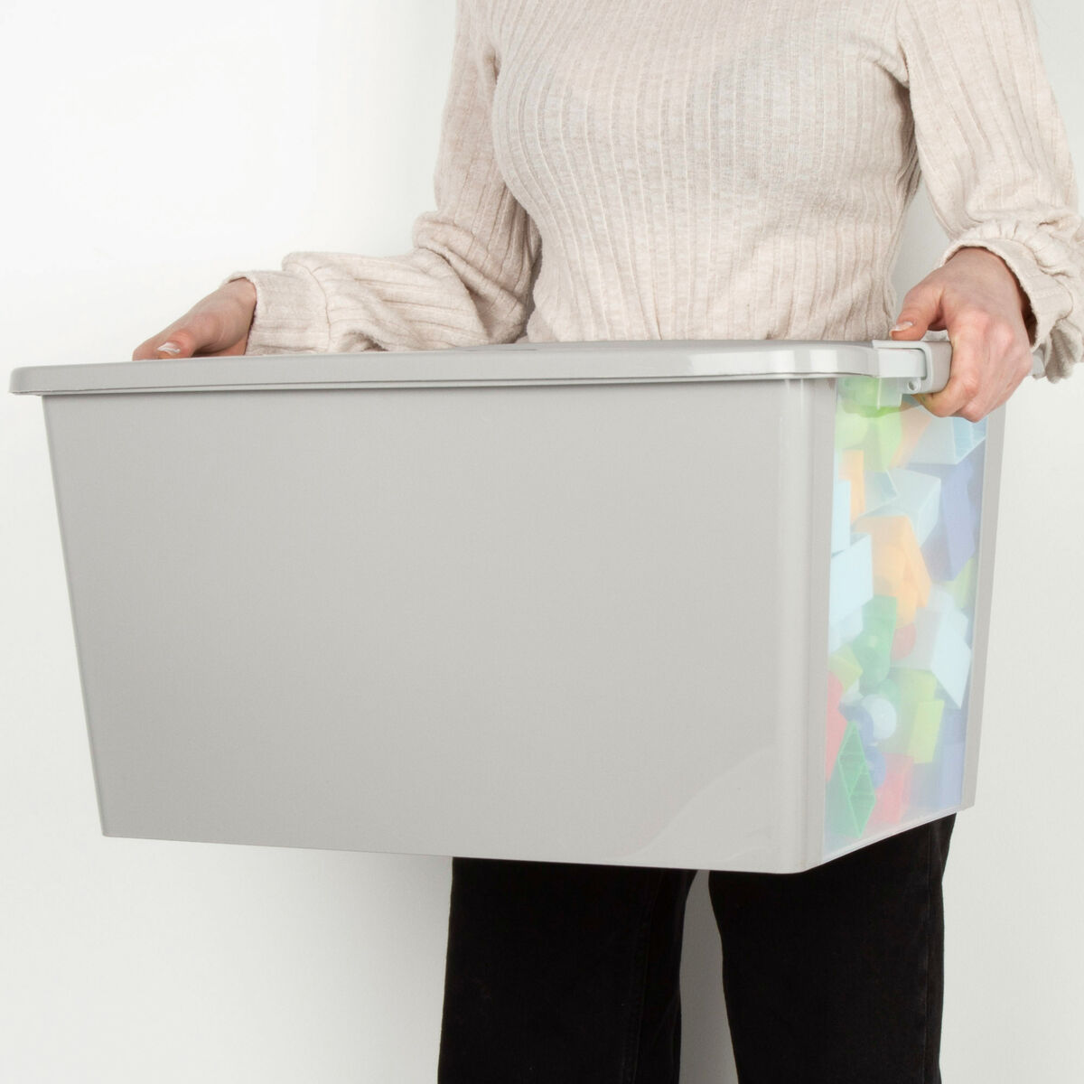 Storage Box Curver Grey Plastic 40 L 55 x 28 x 35 cm (5 Units)