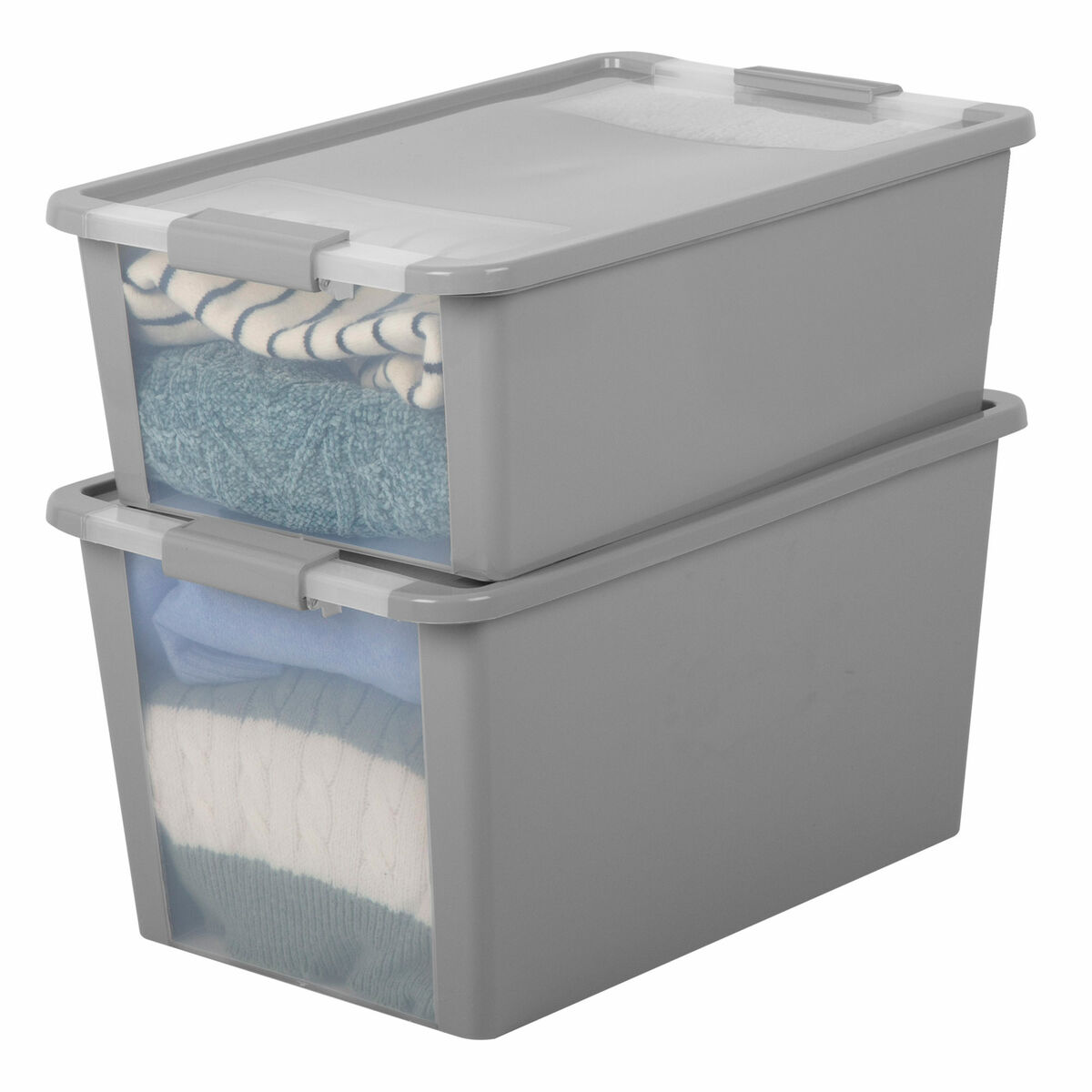 Storage Box Curver Grey Plastic 40 L 55 x 28 x 35 cm (5 Units)