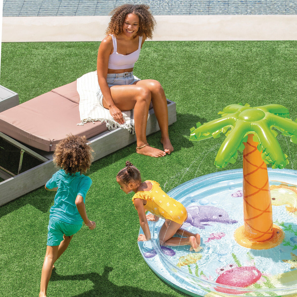 Inflatable Paddling Pool for Children Intex 173 x 104 cm (4 Units)