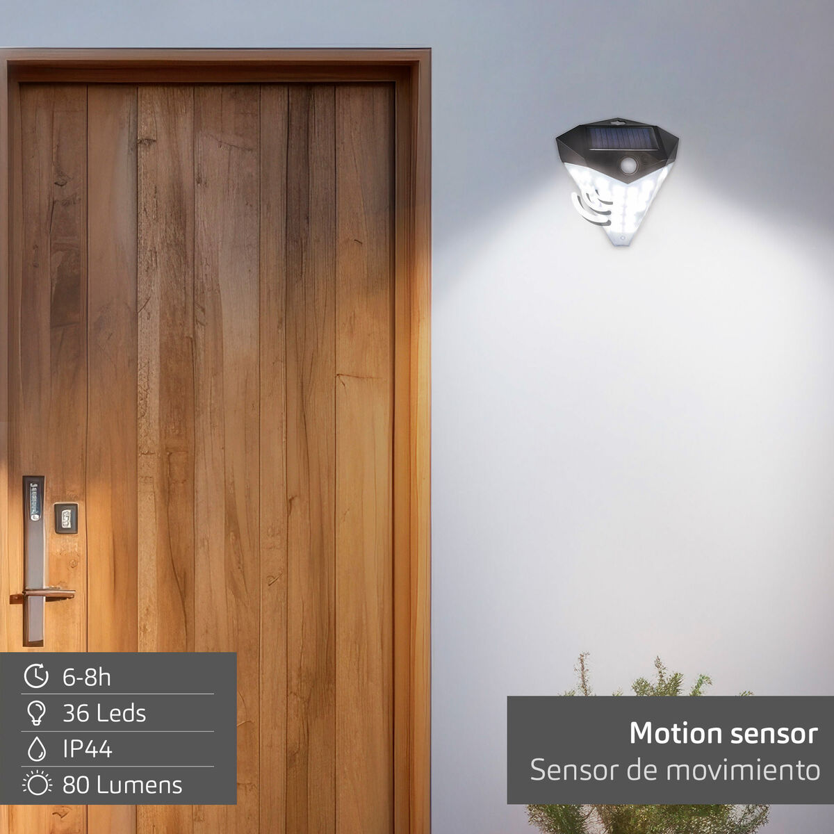 Solar lamp Aktive 15 x 15 x 7 cm (6 Units)