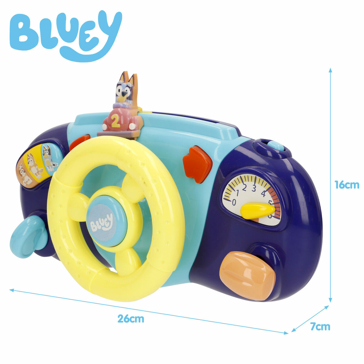 Steering Wheel for Pushchair Bluey 26 x 16 x 7 cm (4 Units)