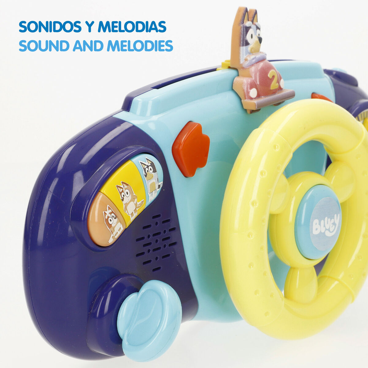 Steering Wheel for Pushchair Bluey 26 x 16 x 7 cm (4 Units)