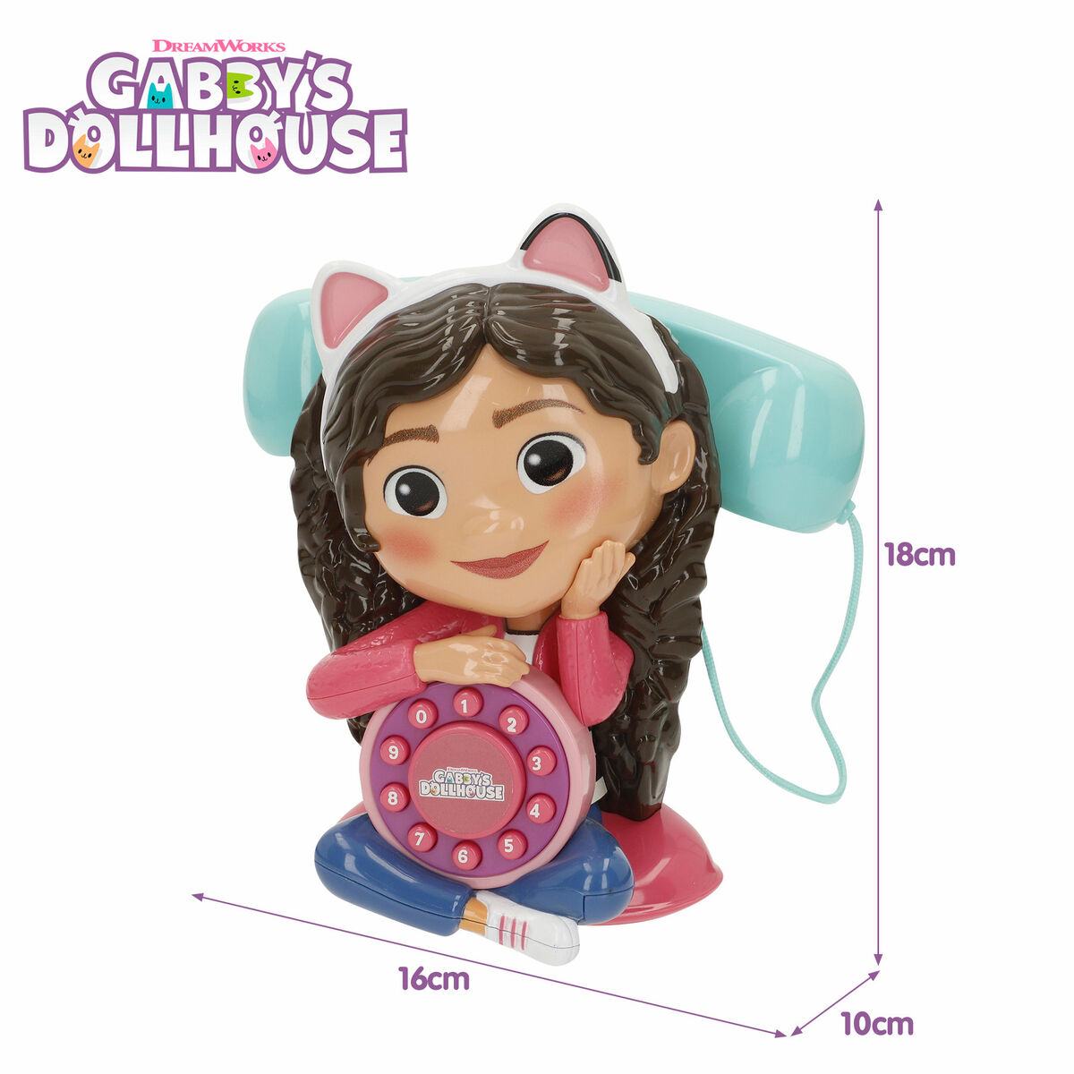 Toy telephone Gabby’s Dollhouse 16 x 18 x 10 cm (4 Units)