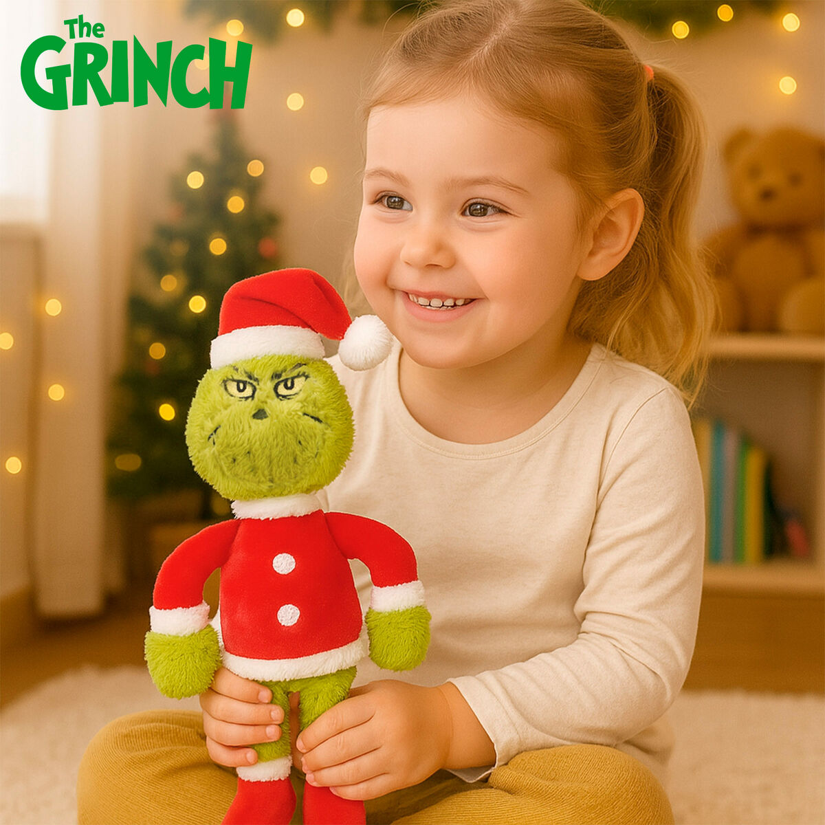 Fluffy toy The Grinch Polyester 15 x30 x 8 cm (12 Units)