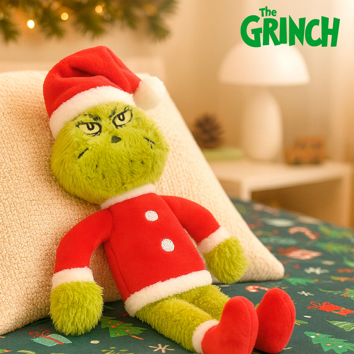 Fluffy toy The Grinch Polyester 15 x30 x 8 cm (12 Units)