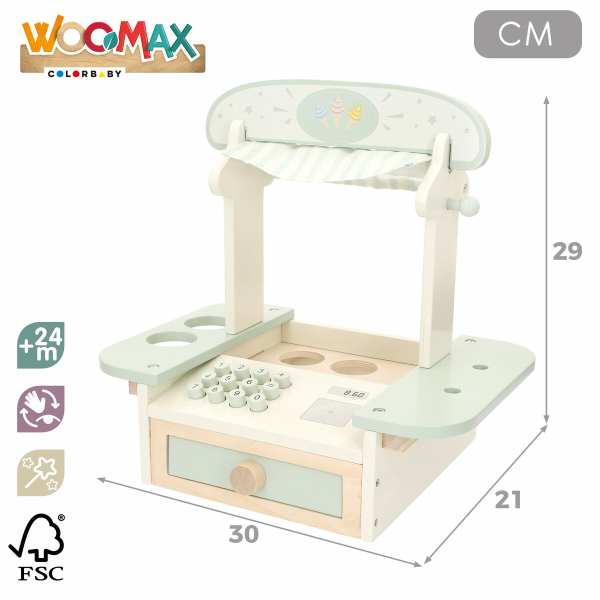 Toy ice cream shop Woomax 11 Pieces (2 Units)