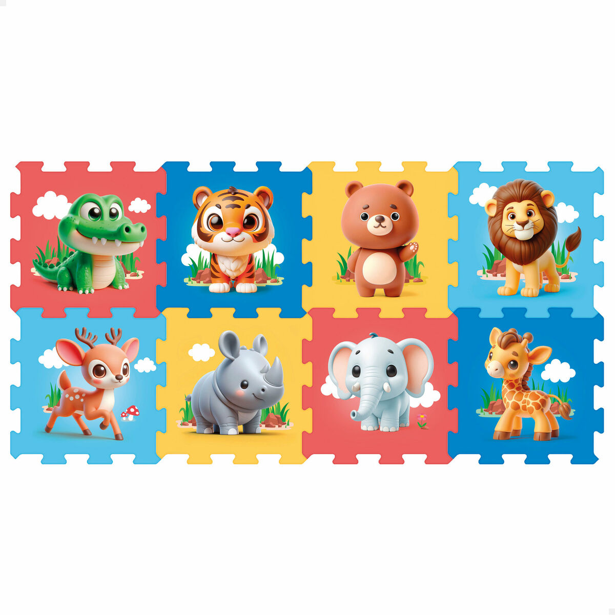 Puzzle Carpet Colorbaby Plastic EVA 114 x 58 cm 8 Pieces (4 Units)