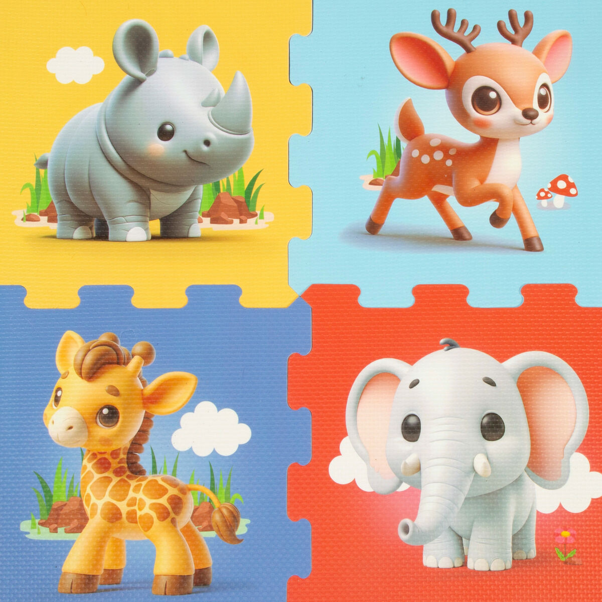 Puzzle Carpet Colorbaby Plastic EVA 114 x 58 cm 8 Pieces (4 Units)