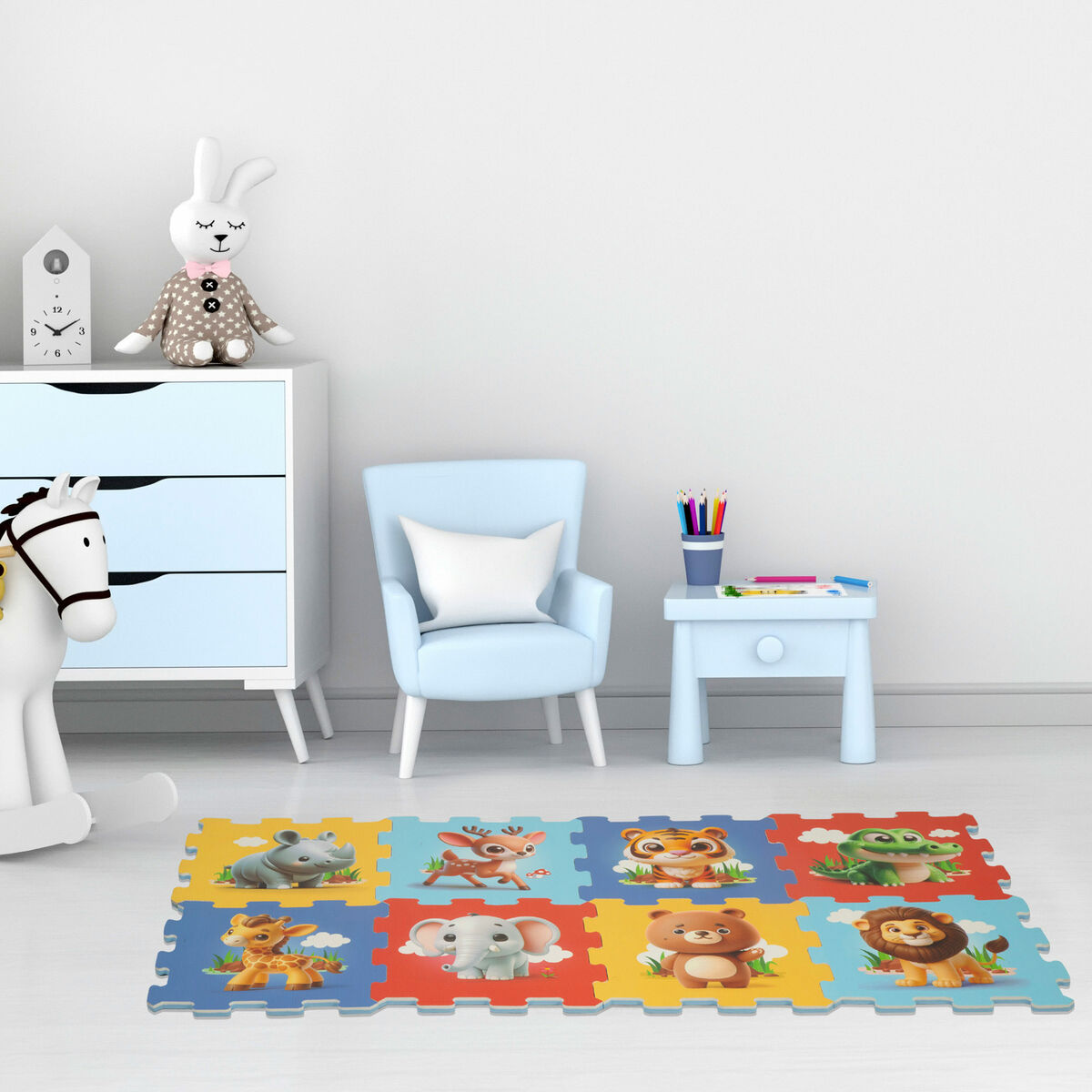 Puzzle Carpet Colorbaby Plastic EVA 114 x 58 cm 8 Pieces (4 Units)