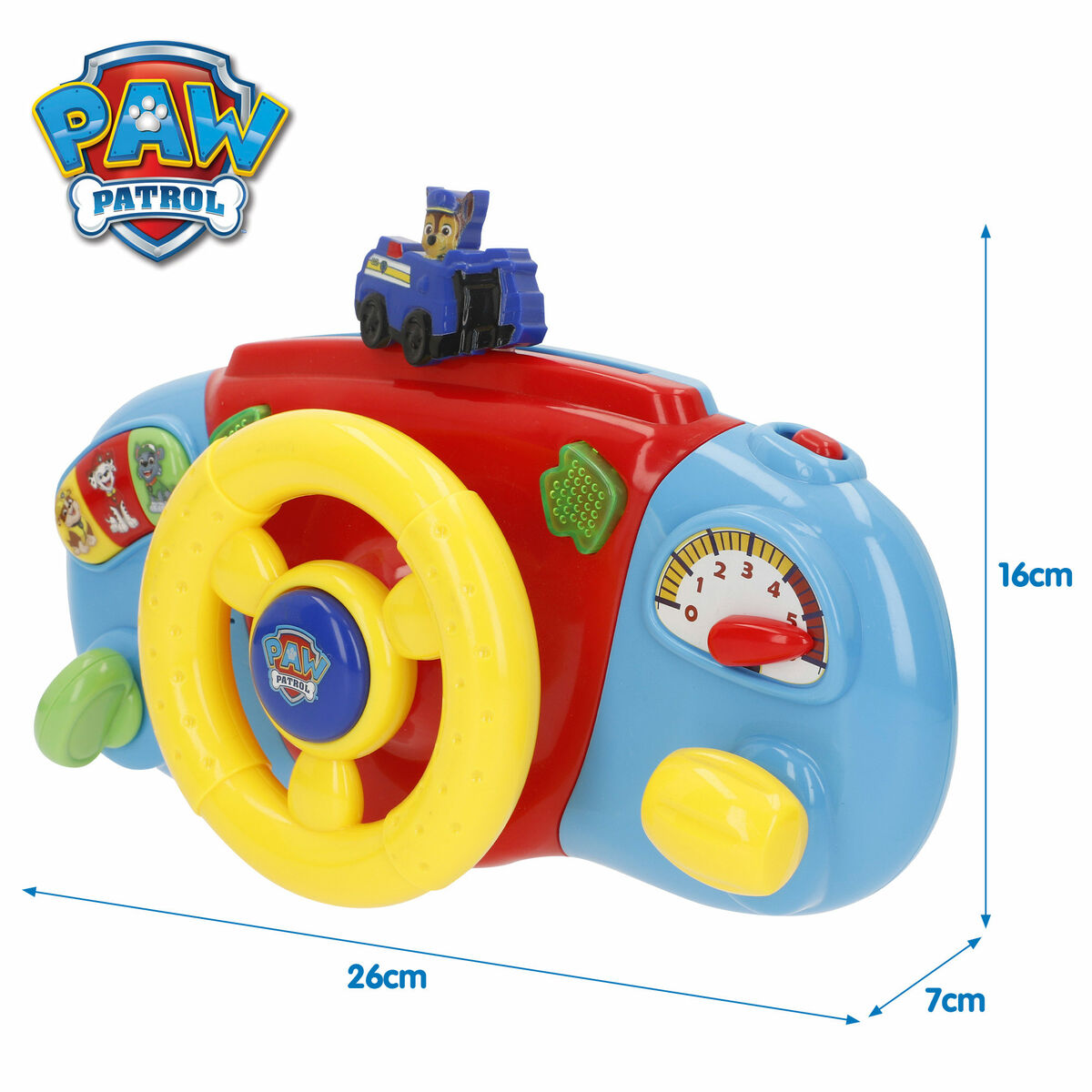 Steering Wheel for Pushchair The Paw Patrol 26 x 16 x 7 cm (4 Units)