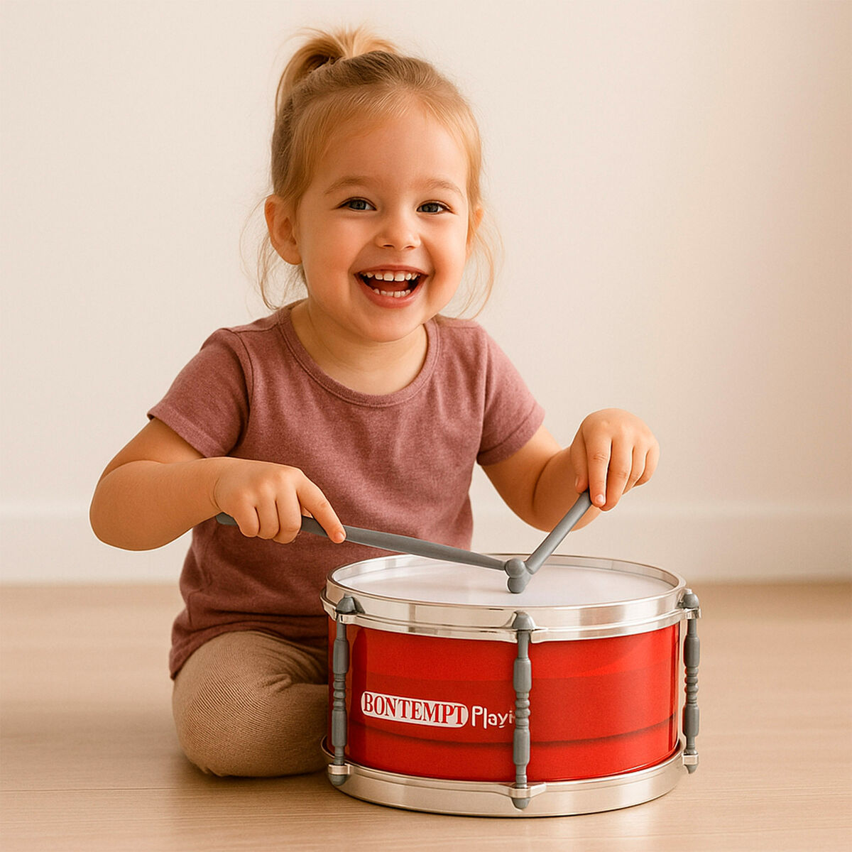 Drum Bontempi Plastic 31 x 15 x 31 cm Red (4 Units)