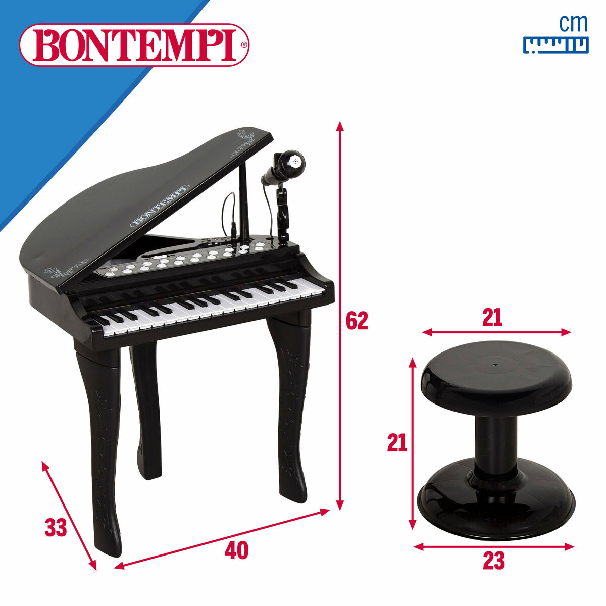 Educational Learning Piano Bontempi 40 x 62 x 33 cm (2 Units)