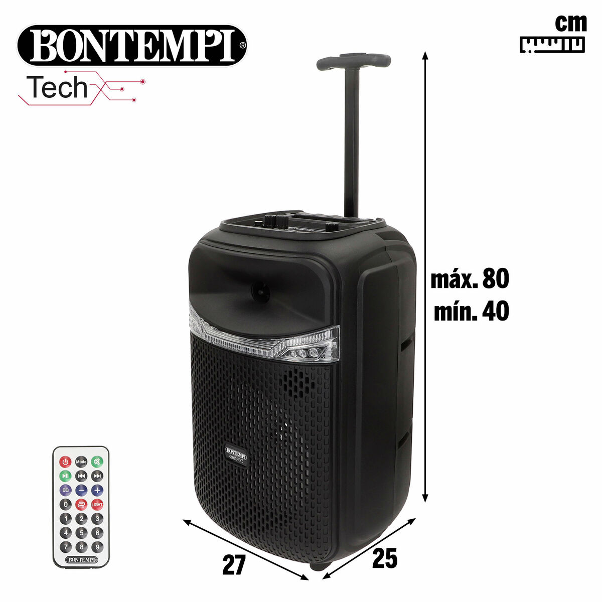 Speaker with Karaoke Microphone Bontempi Plastic 27 x 40 x 25 cm (2 Units)