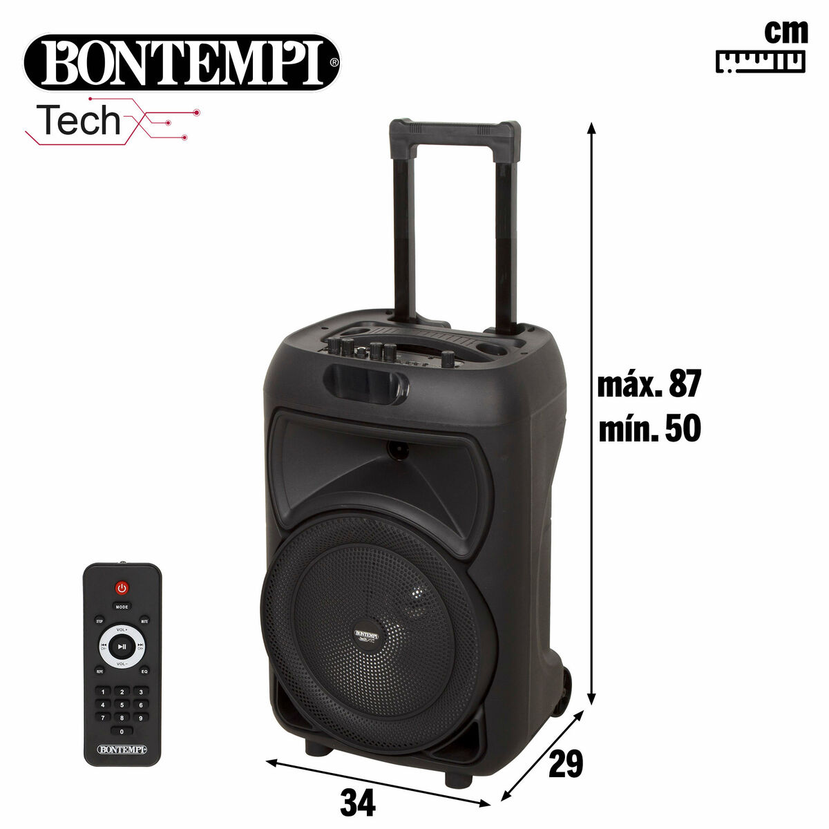 Speaker with Karaoke Microphone Bontempi Plastic 34 x 50 x 29 cm (2 Units)