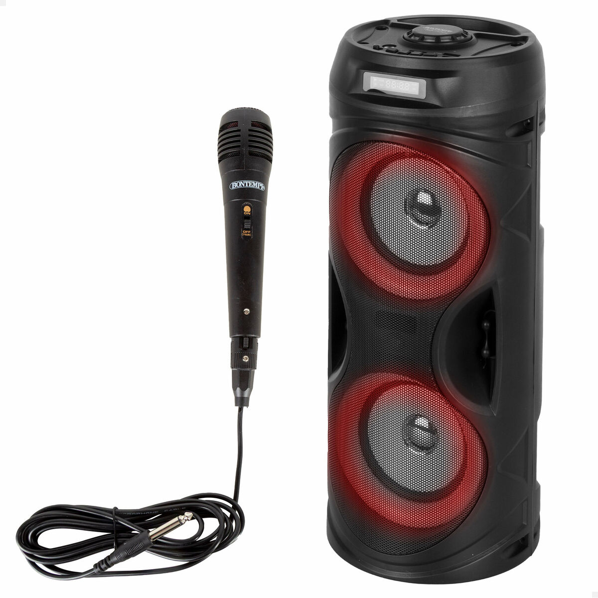 Speaker with Karaoke Microphone Bontempi Plastic 16 x 38 x 16 cm (2 Units)