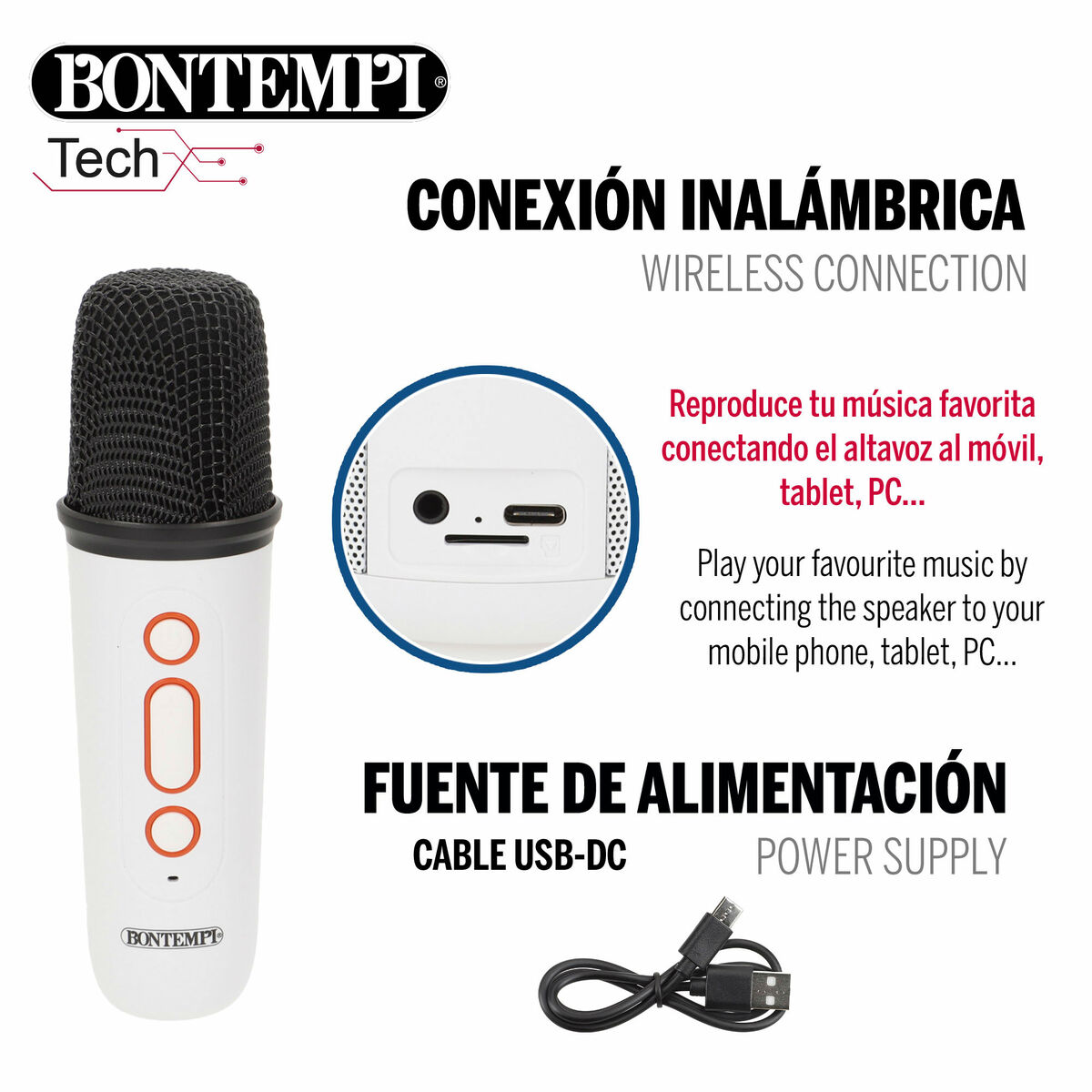 Speaker with Karaoke Microphone Bontempi
