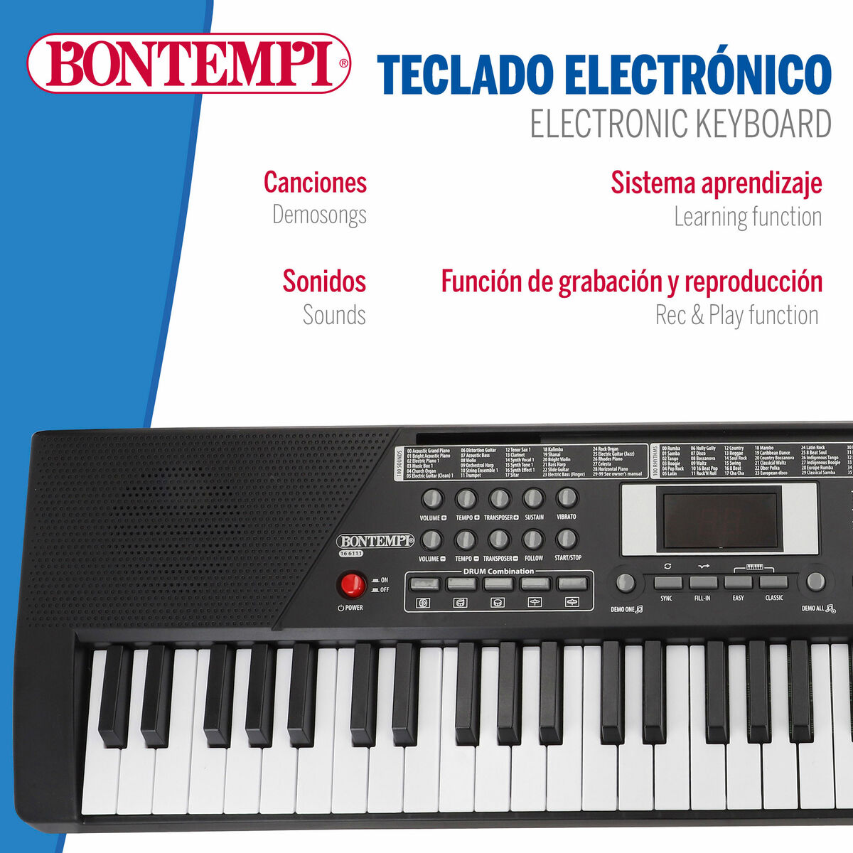 Electric Piano Bontempi 75 x 20 x 22 cm (2 Units)
