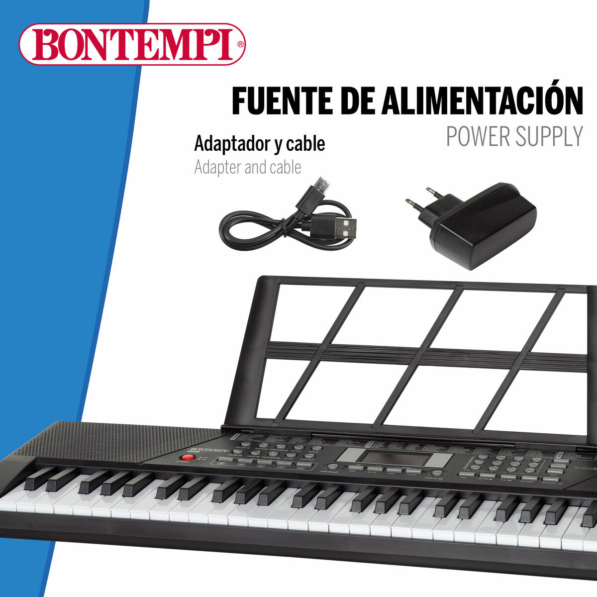 Electric Piano Bontempi 75 x 20 x 22 cm (2 Units)