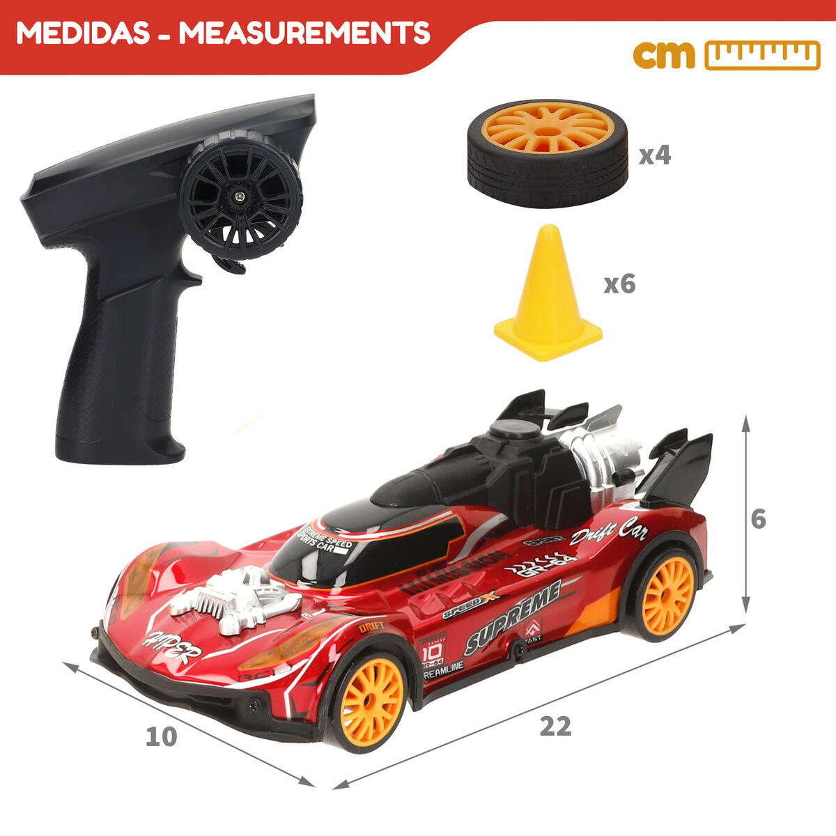 Remote-Controlled Car Speed & Go (4 Units)
