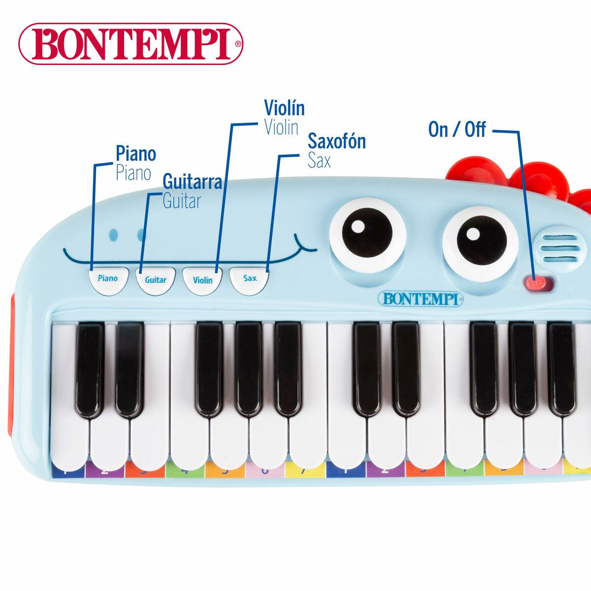 Educational Learning Piano Bontempi Dino 30 x 4 x 14 cm (4 Units)