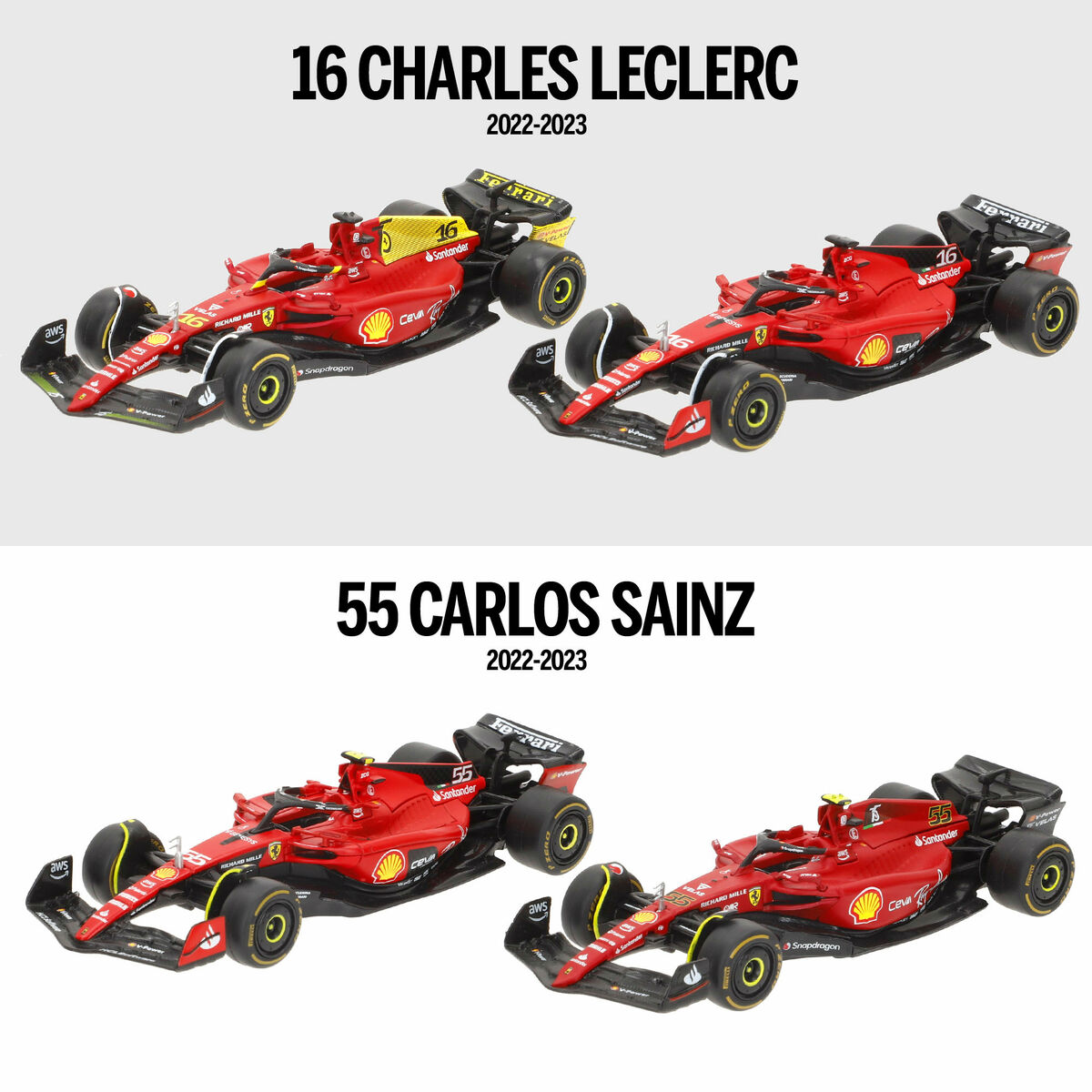 Toy car Ferrari LECLERC (4 Units)