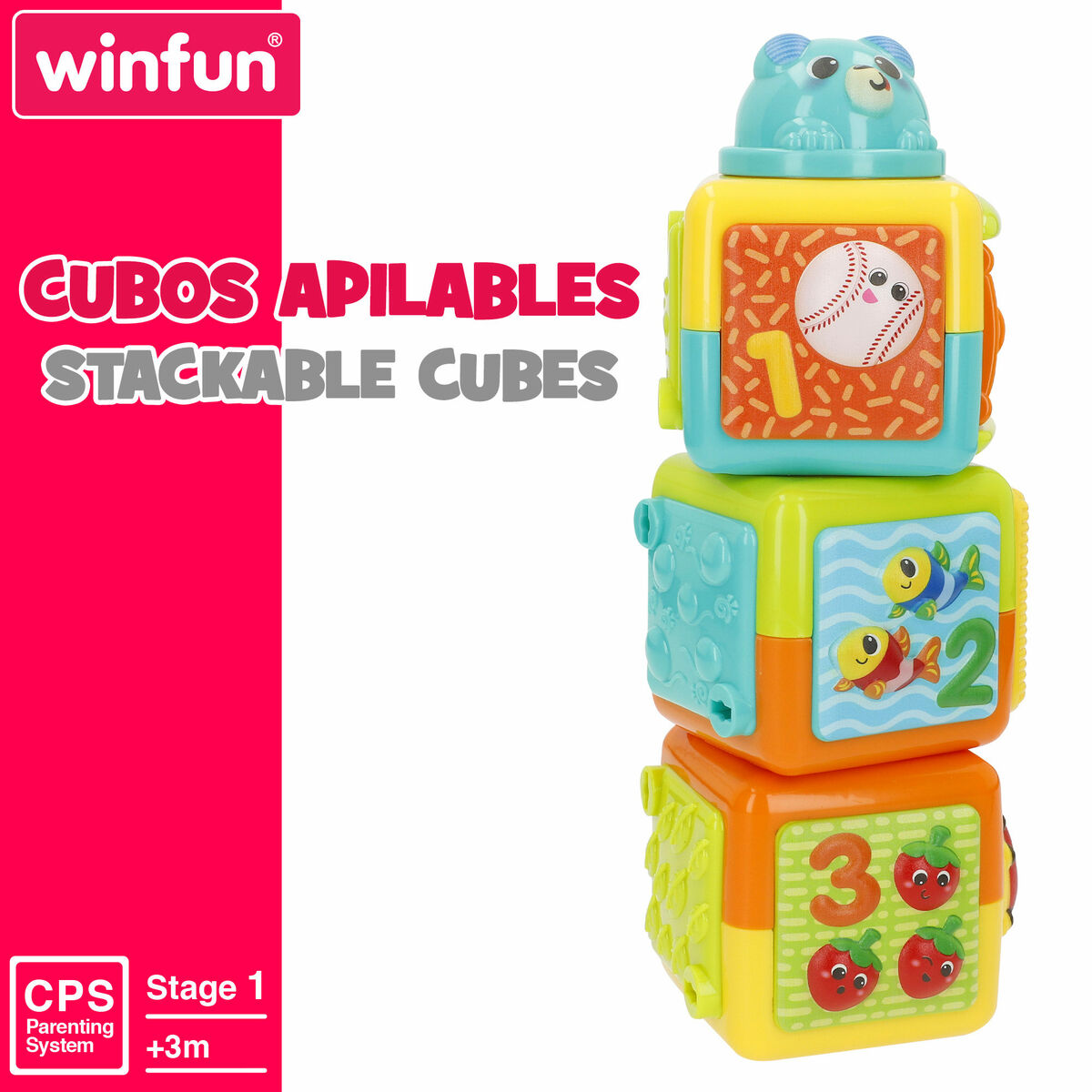 Stacking Blocks Winfun 8,5 X 25 X 8,5 CM (6 Units)