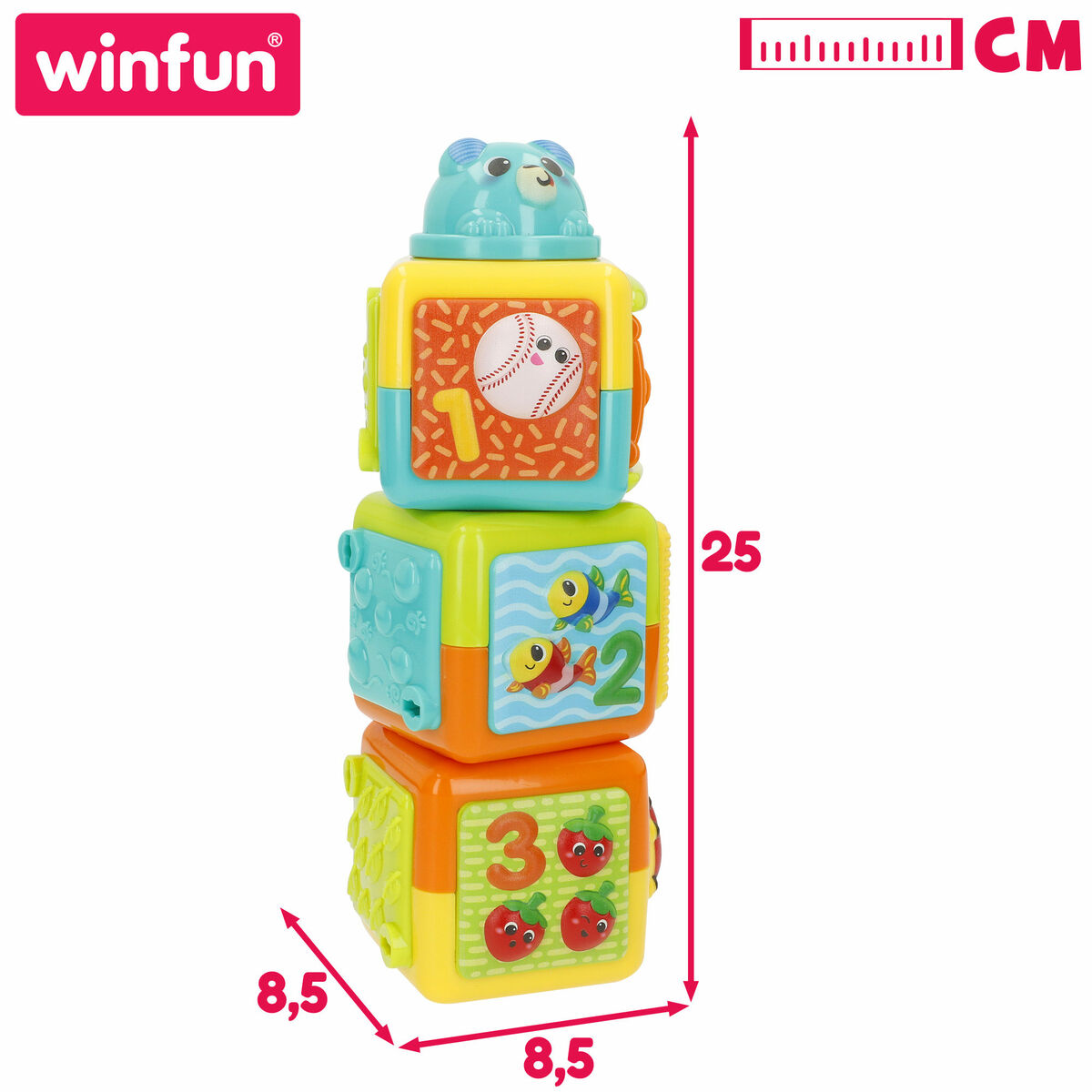 Stacking Blocks Winfun 8,5 X 25 X 8,5 CM (6 Units)