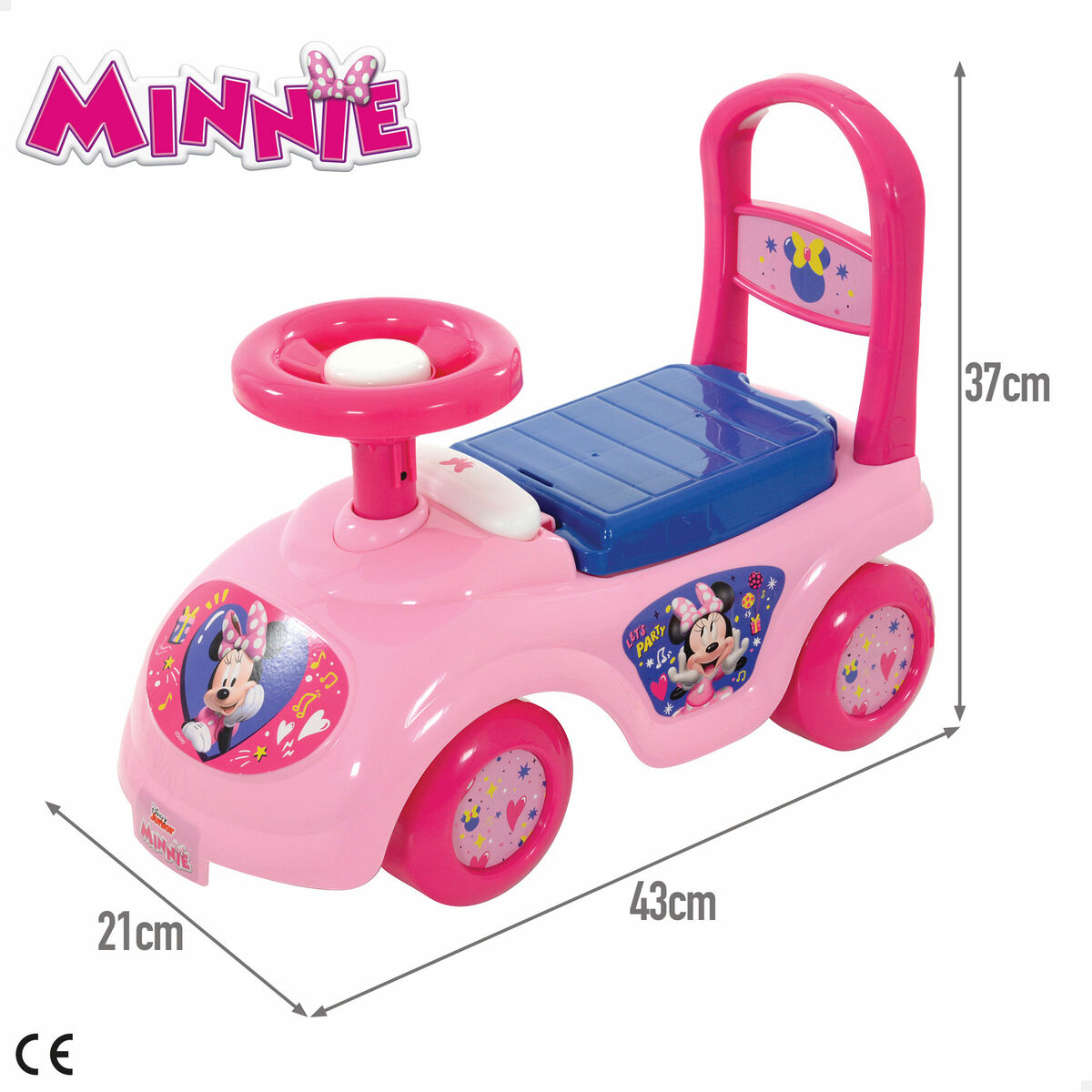 Ride-on toy Minnie Mouse 43 x 37 x 21 cm (2 Units)