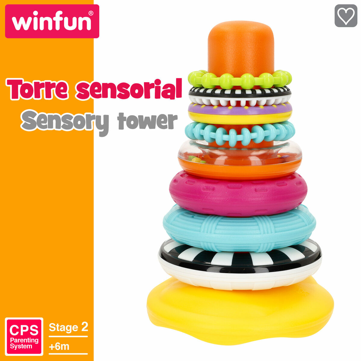 Stacking Blocks Winfun 13 x 20 x 13 cm (6 Units)