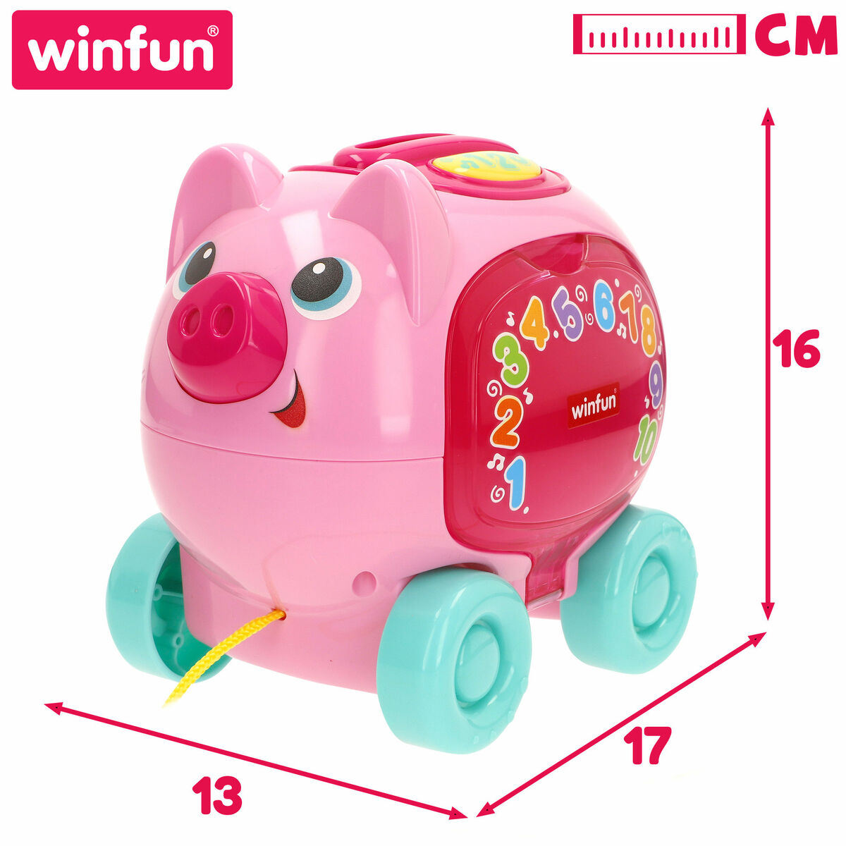 Pull-along toy Winfun 17 x 16 x 13 cm (4 Units)