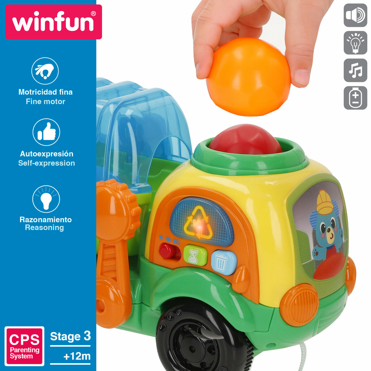 Pull-along toy Winfun 25 x 17 x 12 cm (4 Units)