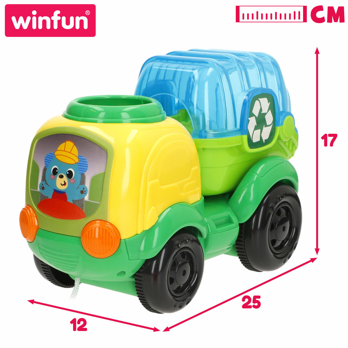 Pull-along toy Winfun 25 x 17 x 12 cm (4 Units)