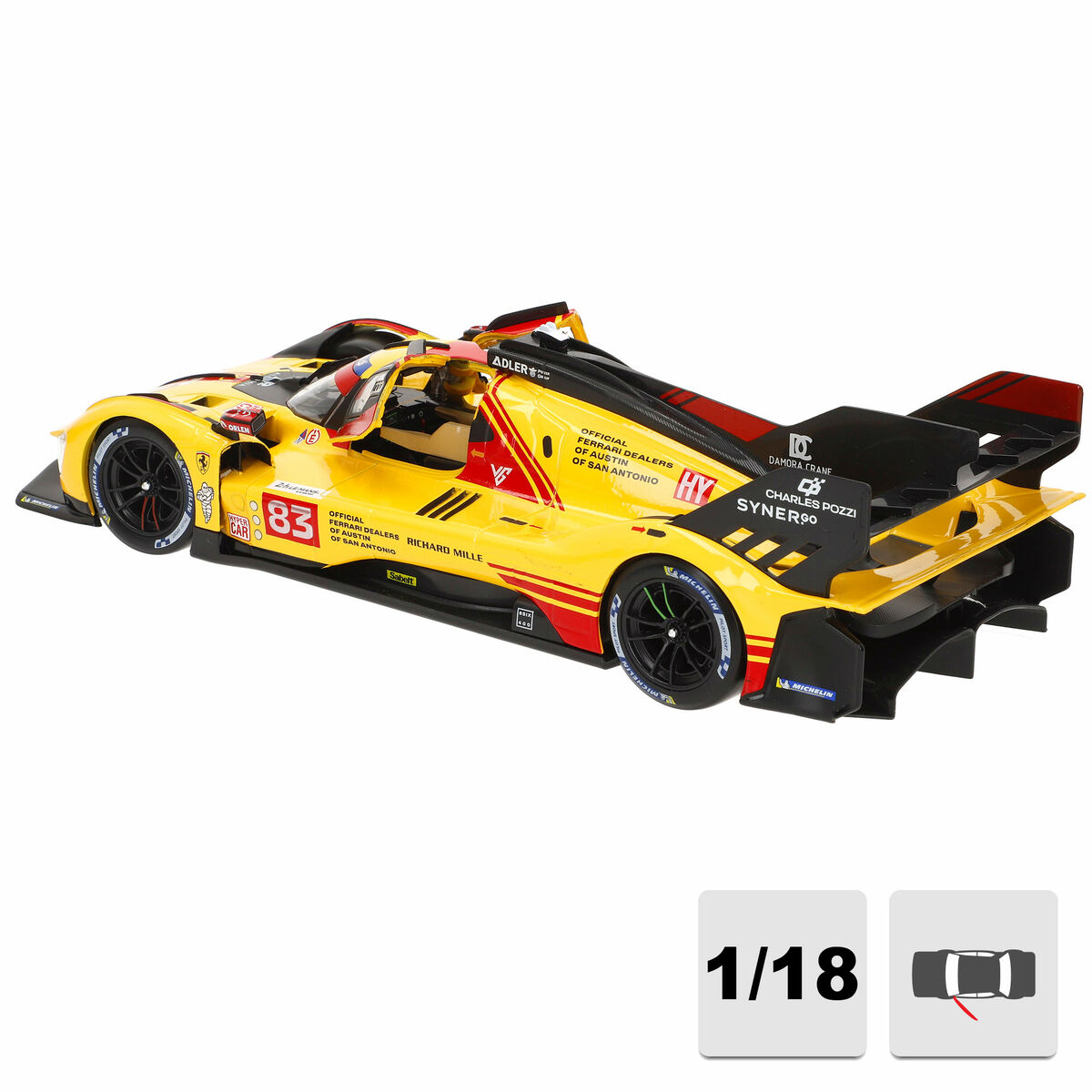 Car Ferrari 28 x 7 x 12 cm (4 Units)