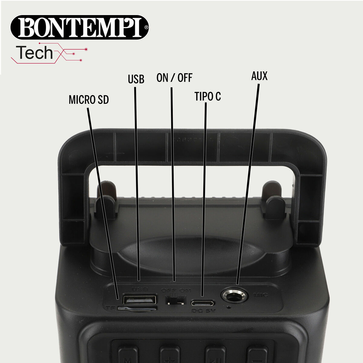 Speaker with Karaoke Microphone Bontempi 12 Units