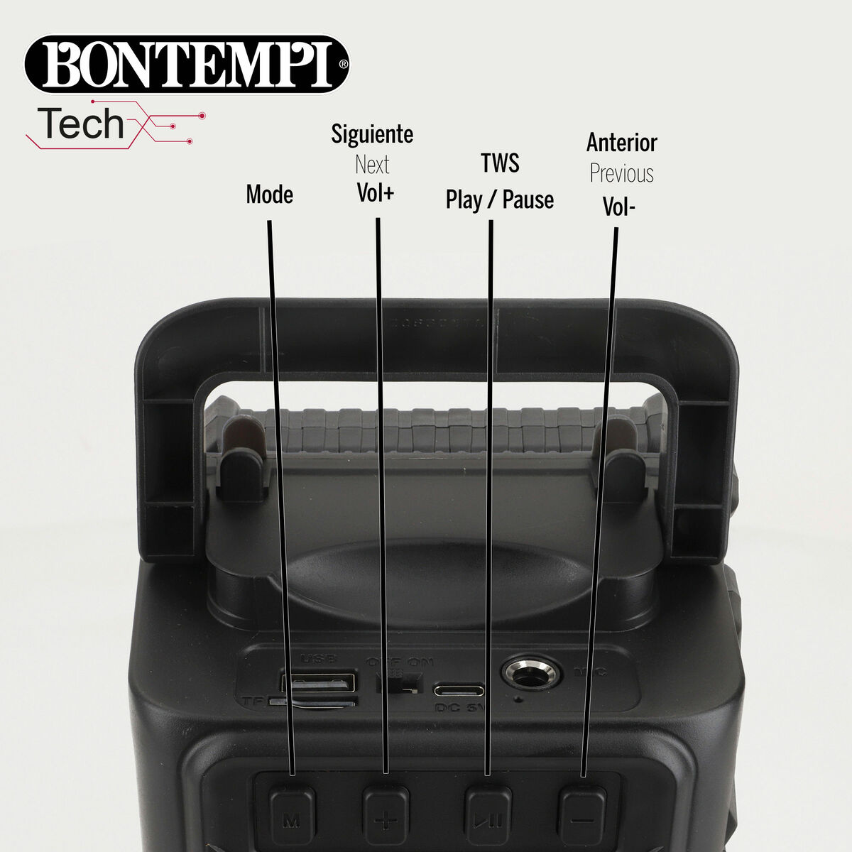 Speaker with Karaoke Microphone Bontempi 12 Units