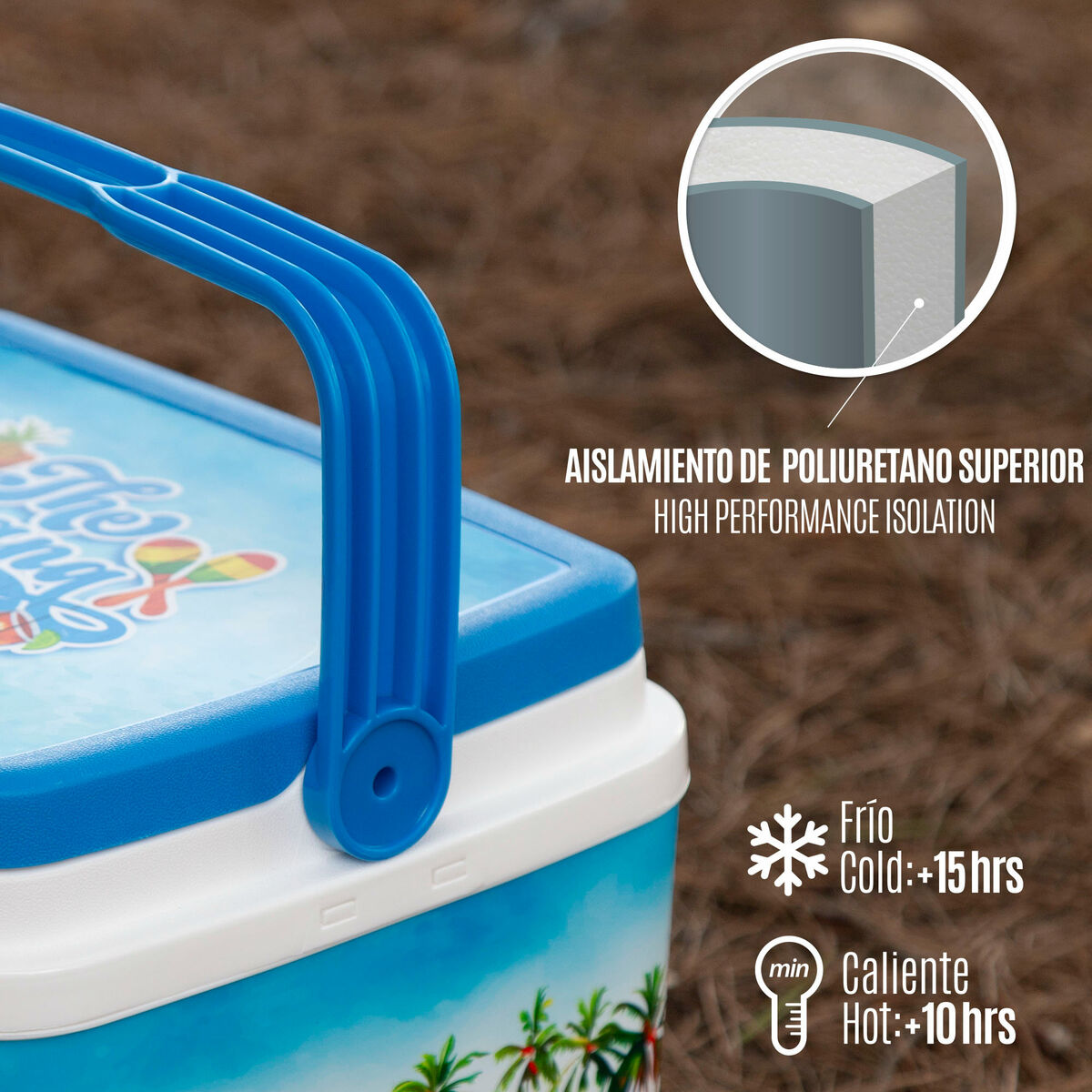 Portable Fridge Aktive Plastic 37 x 35 x 27 cm (2 Units)