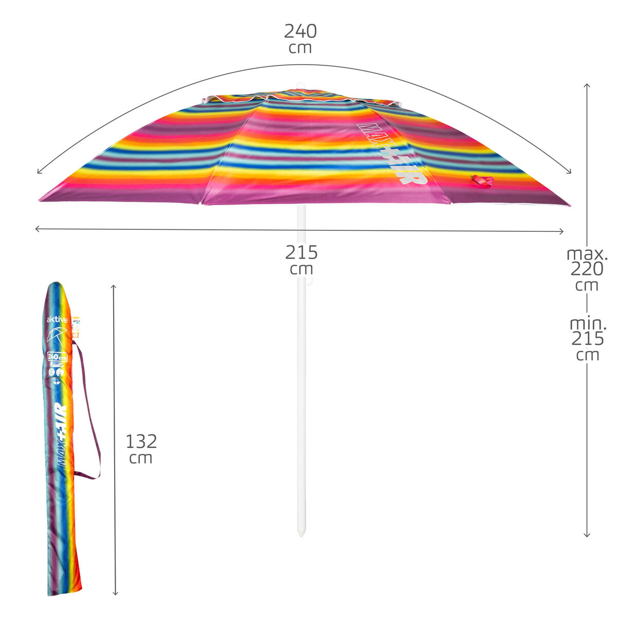 Umbrella Aktive 240 X 220 X 240 CM (6 Units)
