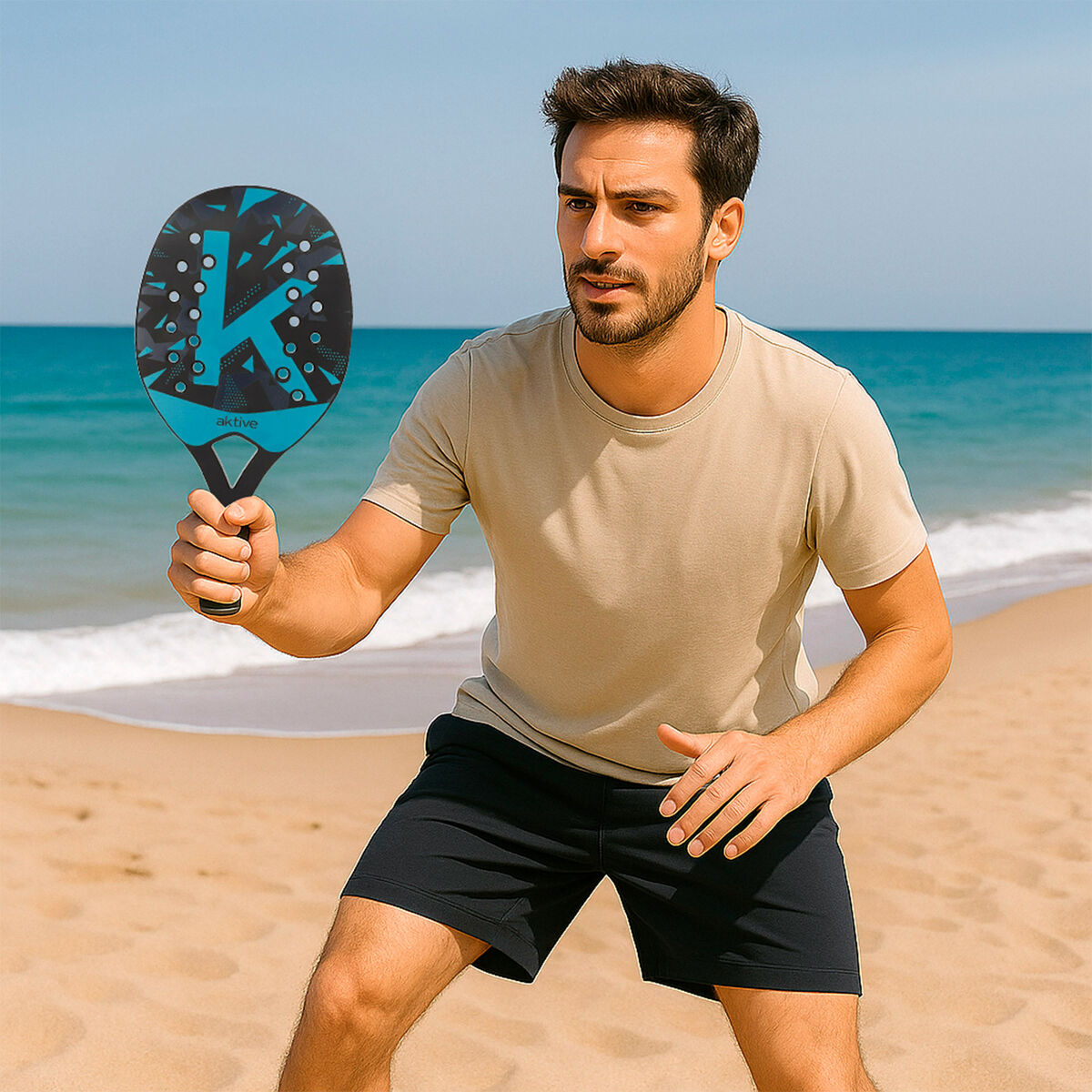 Beach Spades with Ball Aktive 22 X 47 X 3 CM (6 Units)