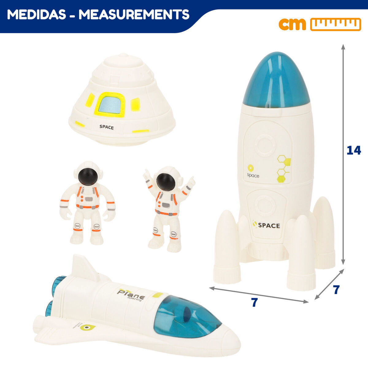 Playset Colorbaby astronautas 7 Pieces