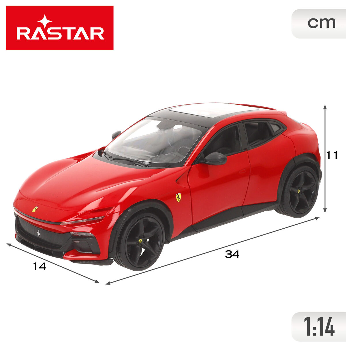 Remote-Controlled Car Ferrari PUROSANGUE 1:14 34 x 11 x 14 cm (2 Units)