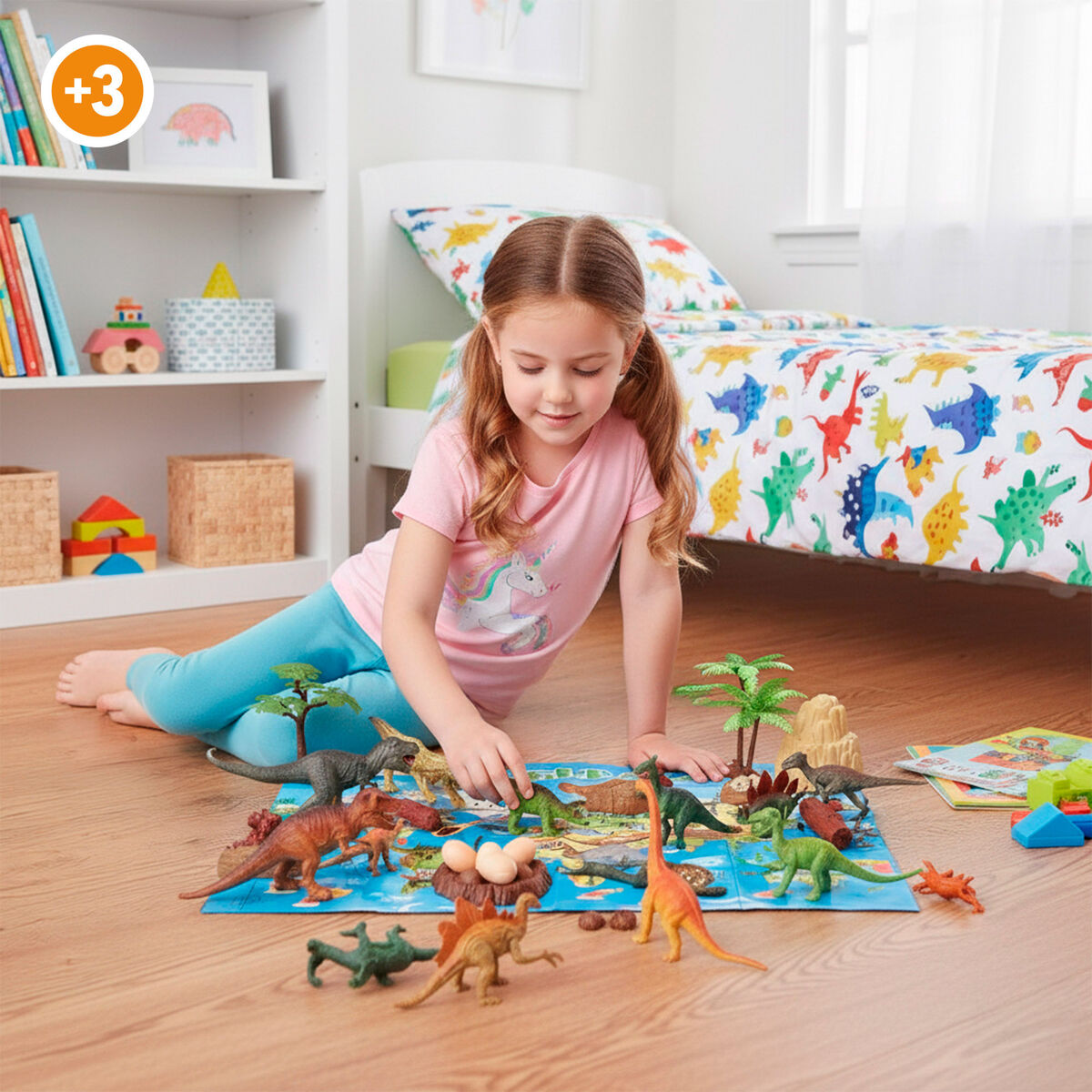 Set of Dinosaurs Colorbaby 18 x 10 x 6 cm 30 Pieces 4 Units