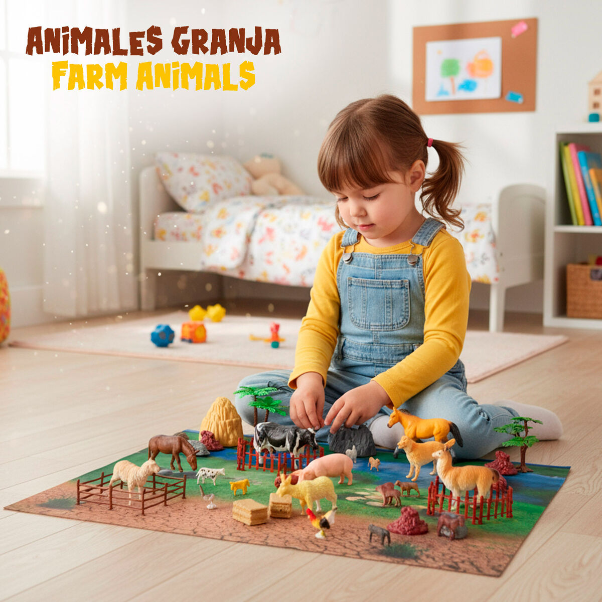 Set of Farm Animals Colorbaby Plastic 16 x 12 x 4 cm (4 Units)