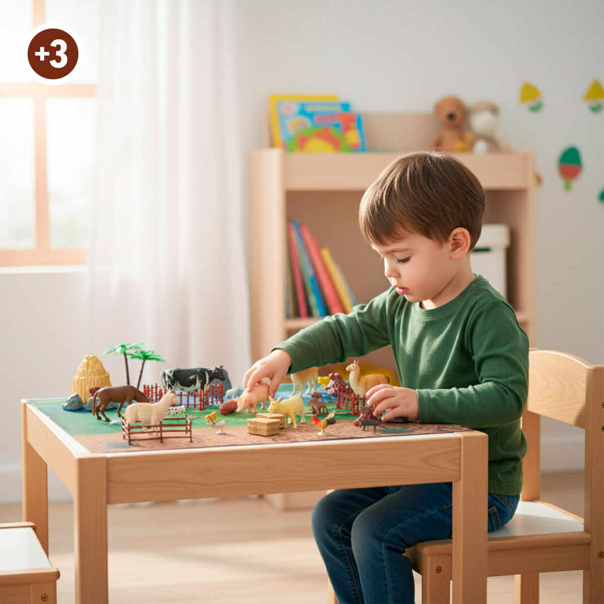 Set of Farm Animals Colorbaby Plastic 16 x 12 x 4 cm (4 Units)