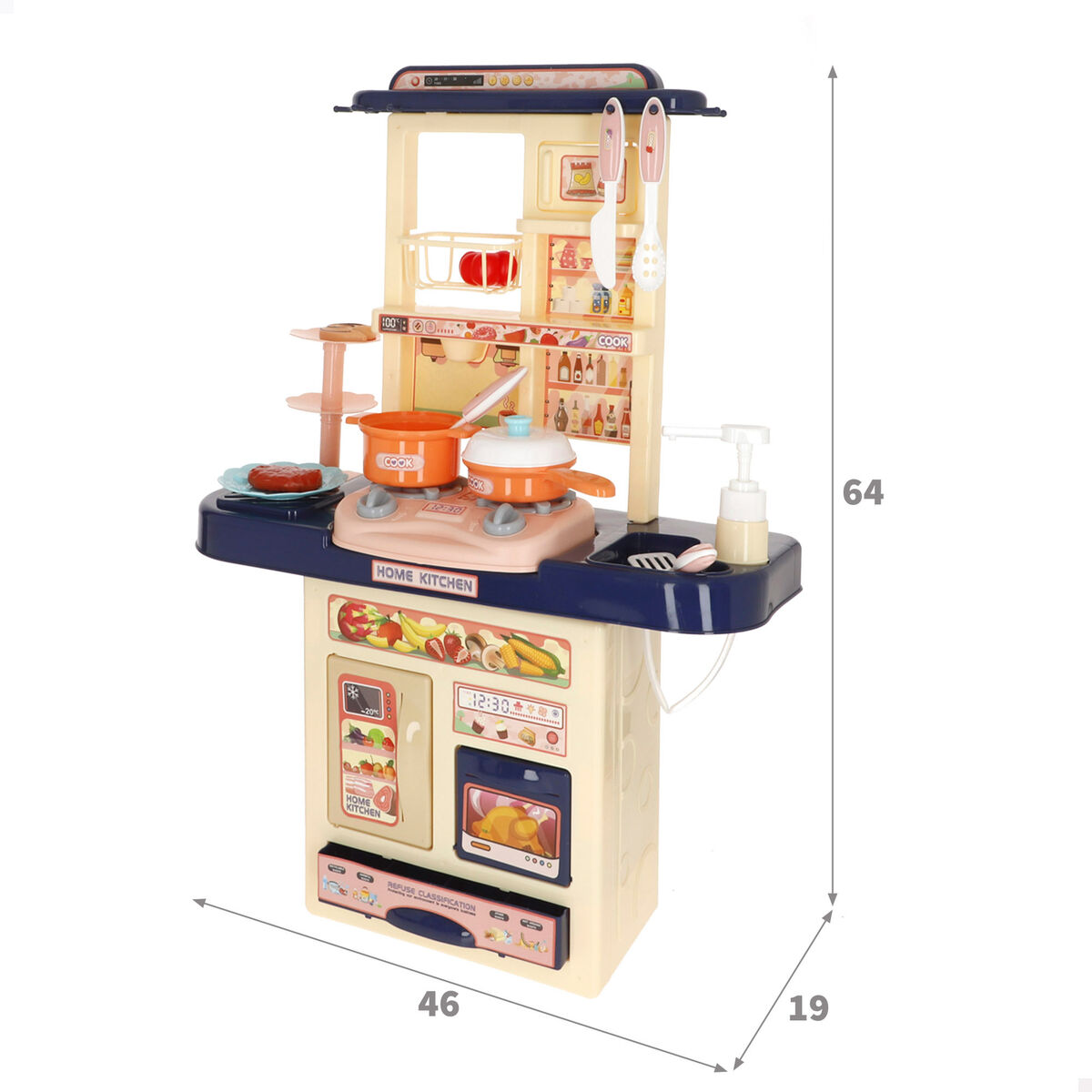 Toy kitchen Colorbaby 46 X 64 X 19 CM 11 Pieces (2 Units)