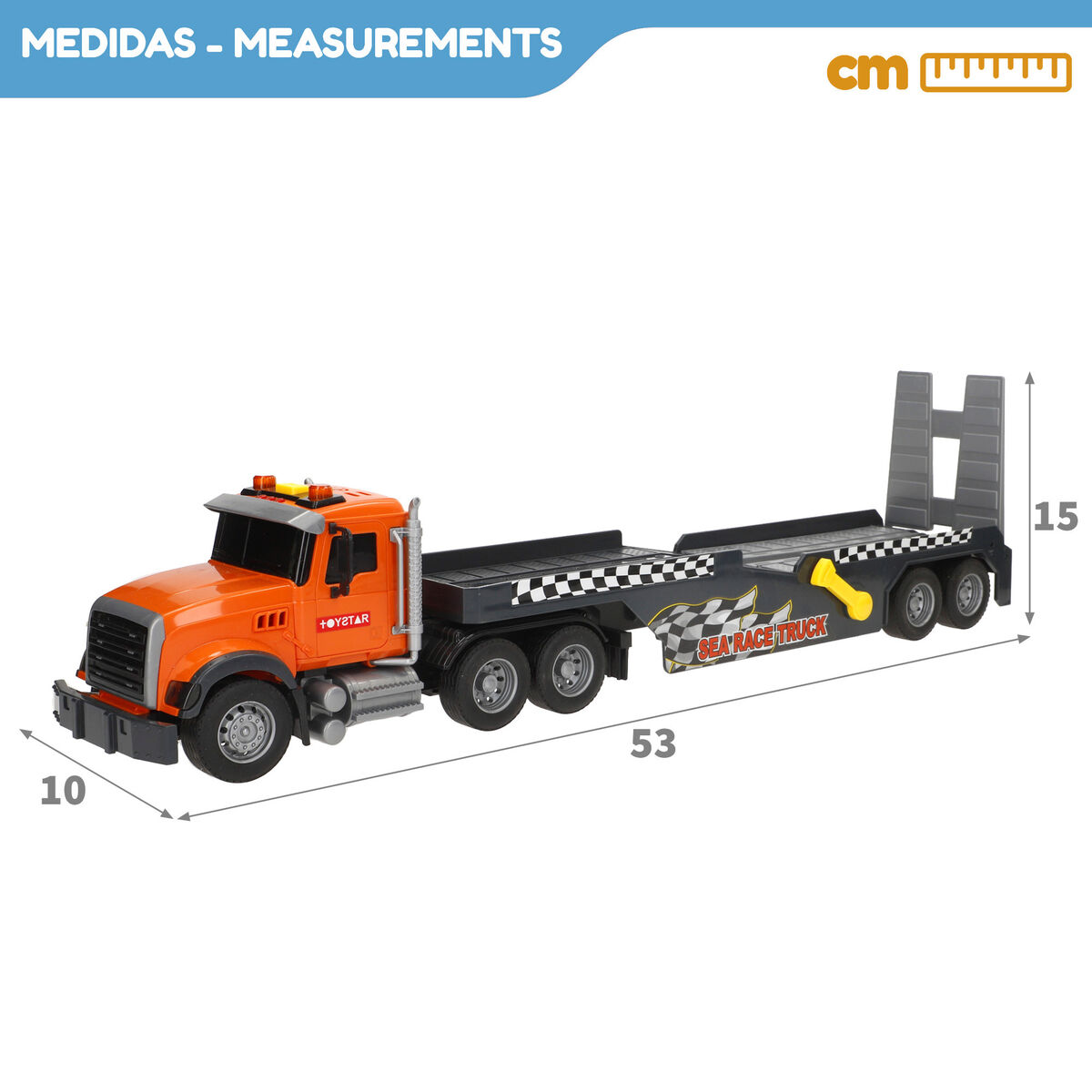 Vehicle Carrier Truck Speed & Go 53 X 15 X 10 CM (2 Units)