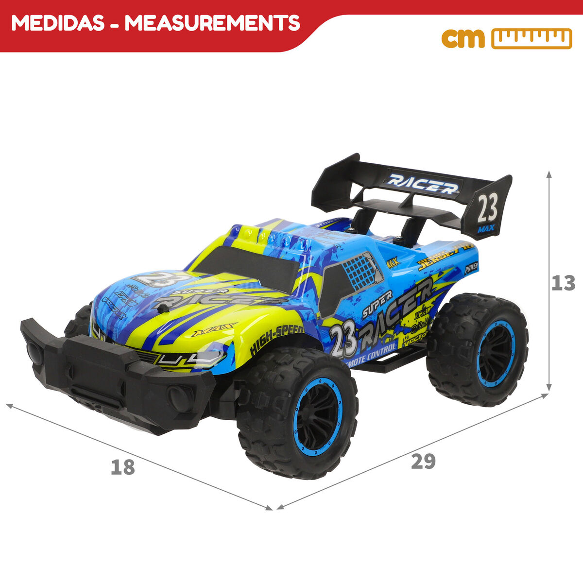 Remote-Controlled Car Speed & Go 1:14 29 X 13 X 18 CM (2 Units)